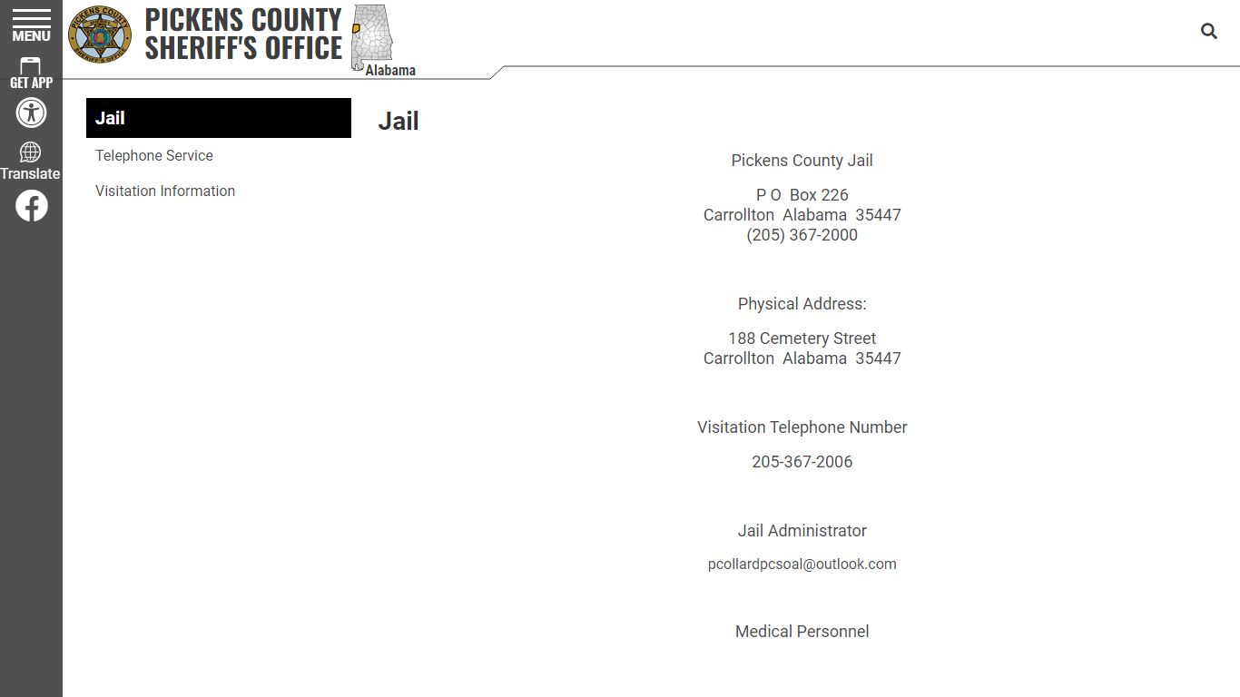 Jail | Pickens County Alabama Sheriff's Office