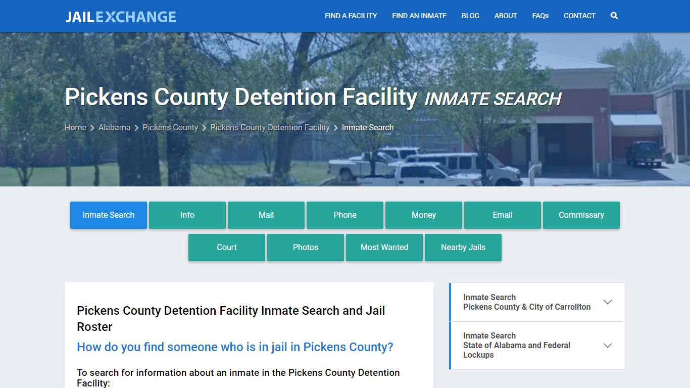 Pickens County Detention Facility Inmate Search - Jail Exchange