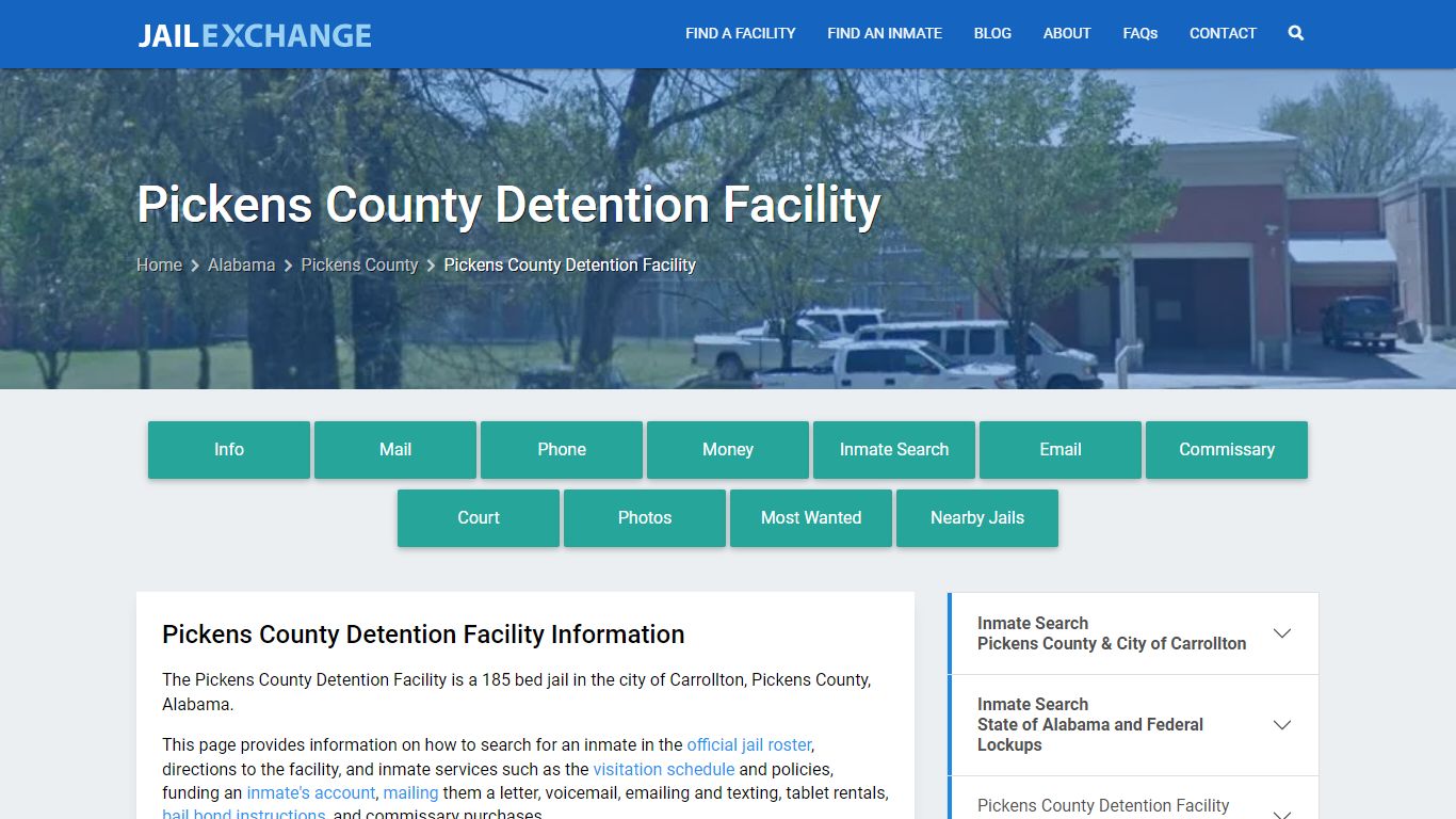 Pickens County Detention Facility, AL Inmate Search, Information