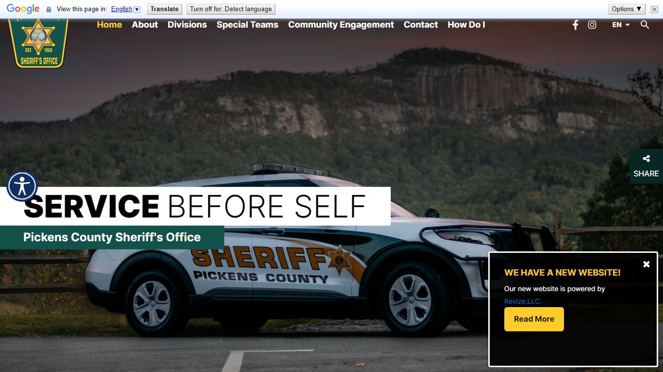 Welcome to Pickens County Sheriff