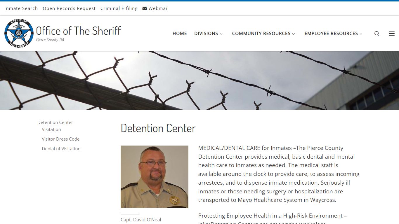 Detention Center – Office of The Sheriff
