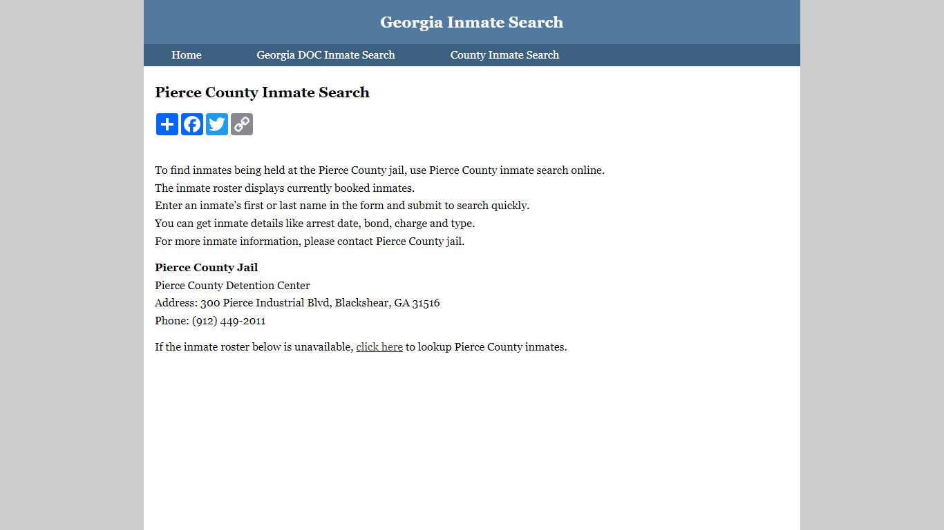 Pierce County Inmate Search