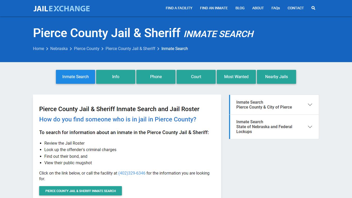 Inmate Search: Roster & Mugshots - Pierce County Jail & Sheriff, NE