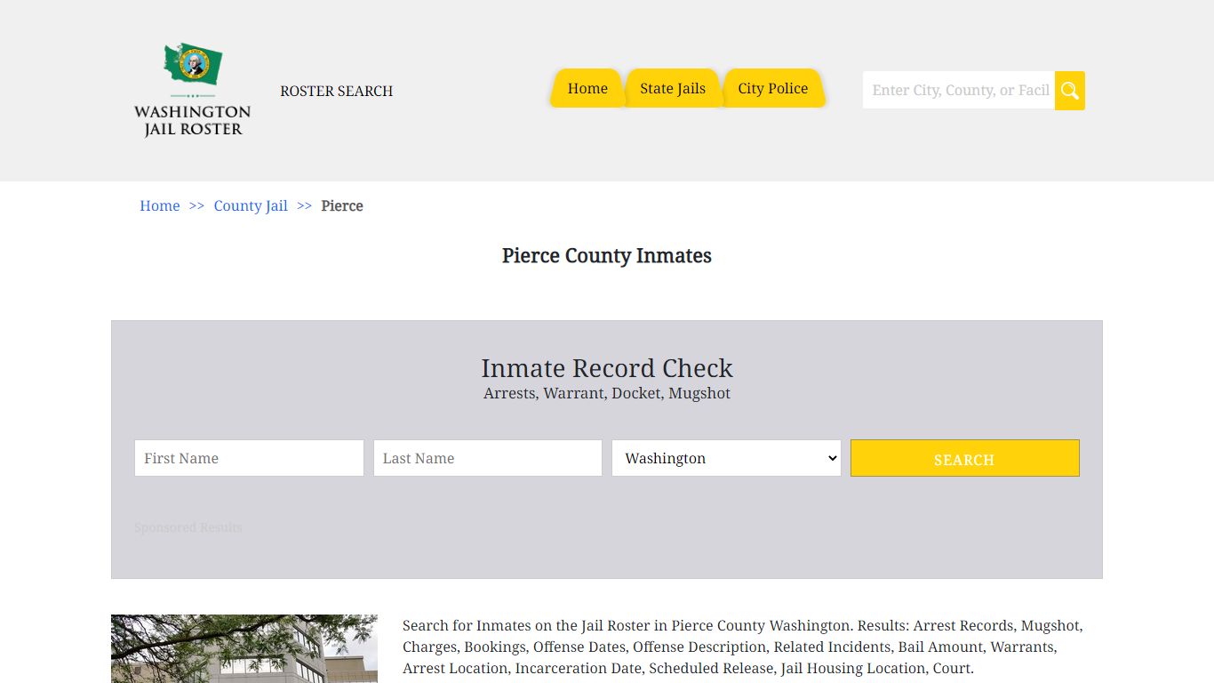 Pierce County Inmates | Jail Roster Search