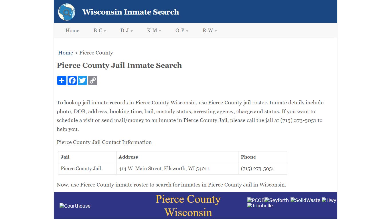 Pierce County Jail Inmate Search