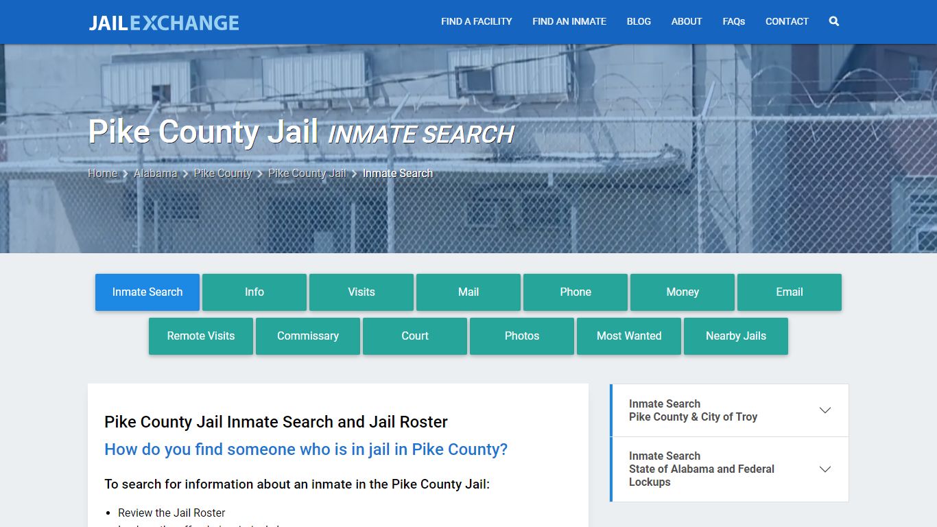 Inmate Search: Roster & Mugshots - Pike County Jail, AL