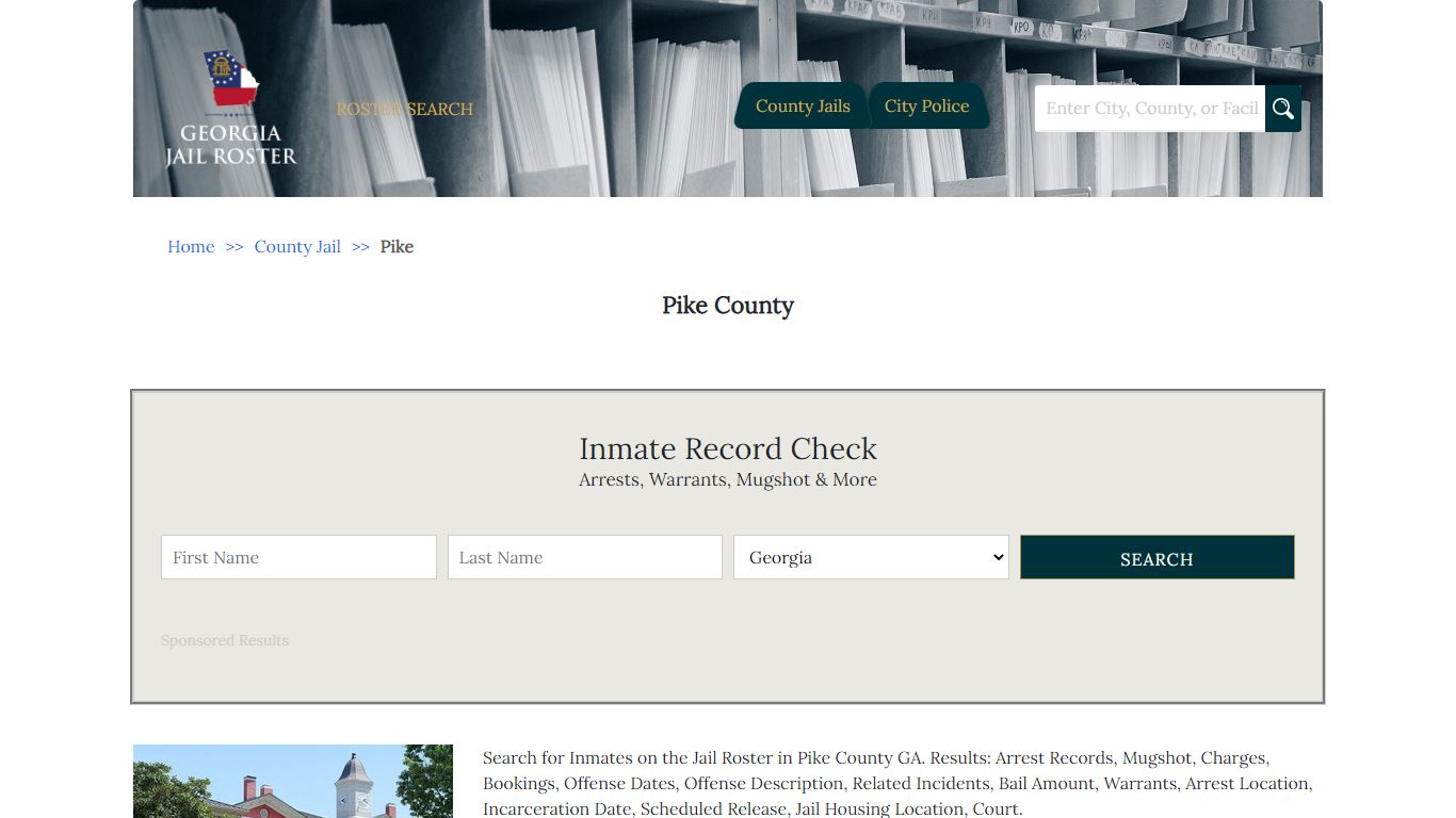 Pike County | Georgia Jail Inmate Search