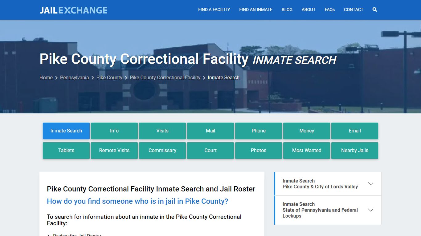 Pike County Correctional Facility Inmate Search - Jail Exchange