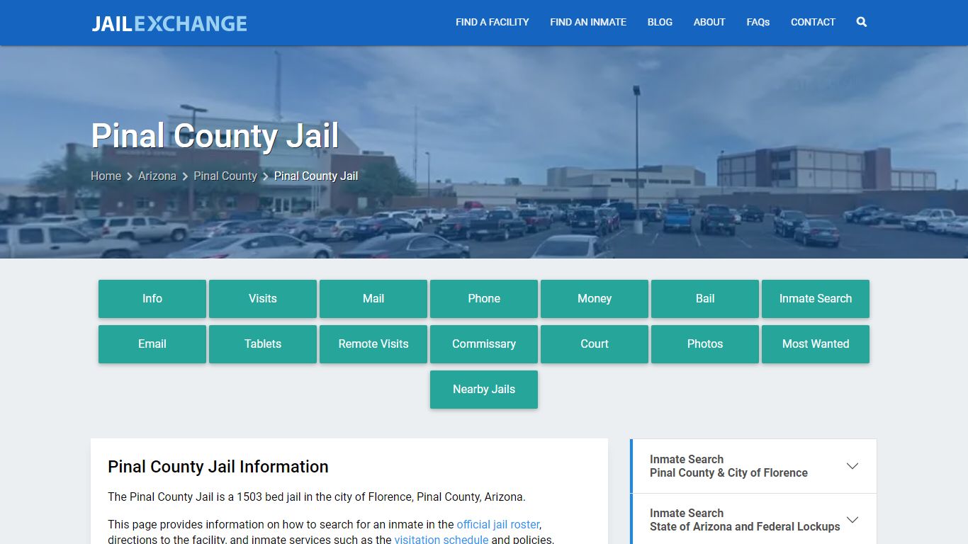 Pinal County Jail, AZ Inmate Search, Information - Jail Exchange