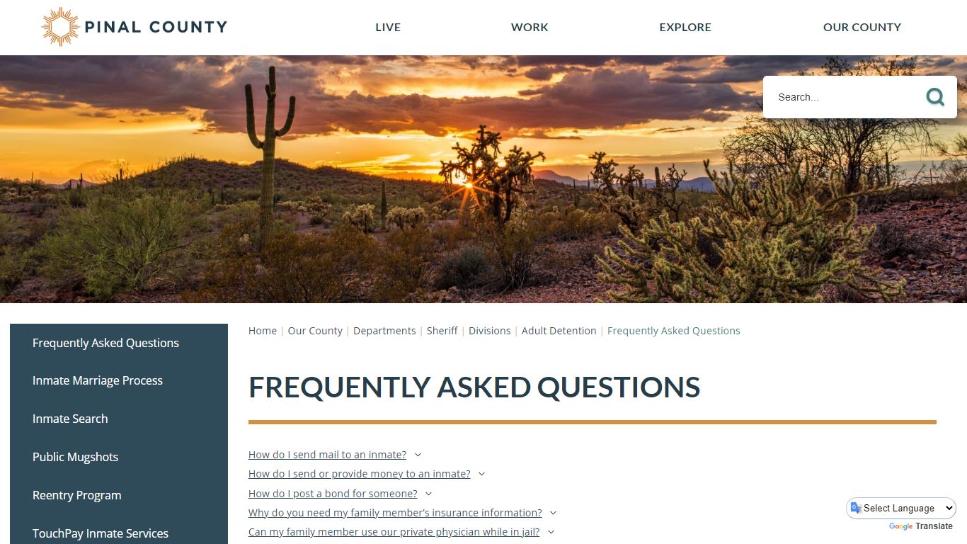 Frequently Asked Questions | Pinal County, AZ