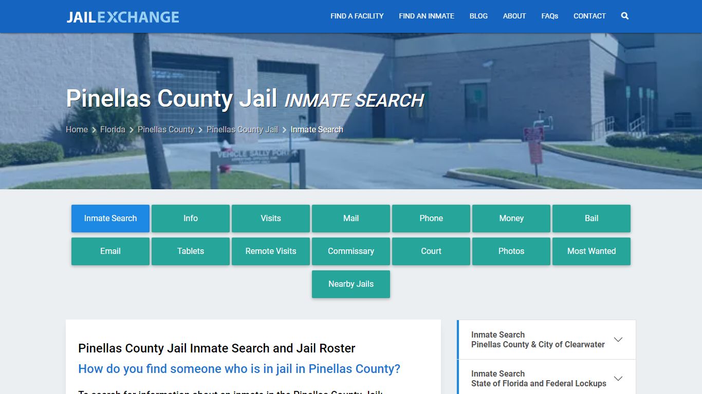 Inmate Search: Roster & Mugshots - Pinellas County Jail, FL
