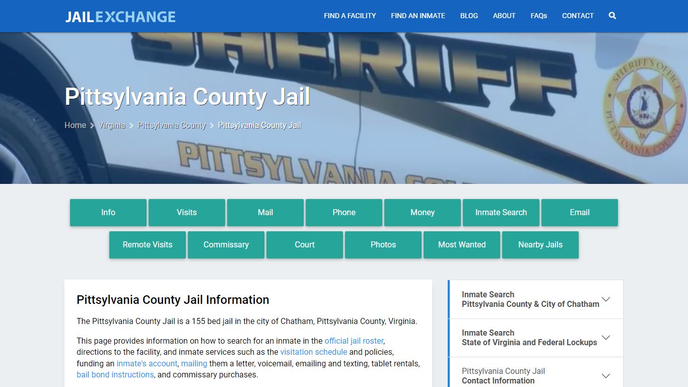 Pittsylvania County Jail, VA Inmate Search, Information