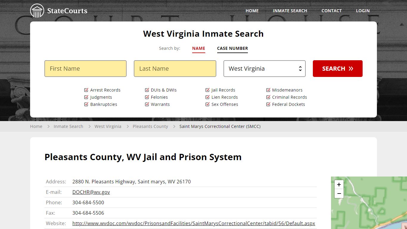Pleasants County, WV Jail and Prison System - State Courts