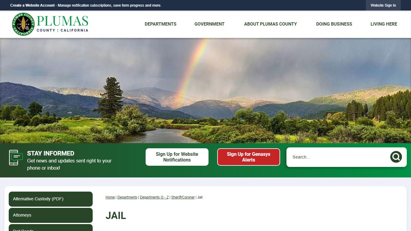 Jail | Plumas County, CA - Official Website