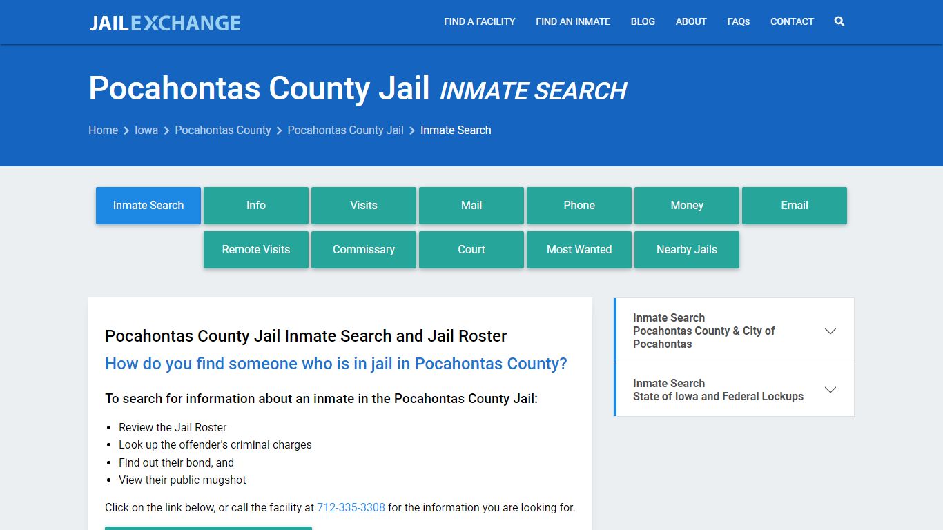Inmate Search: Roster & Mugshots - Pocahontas County Jail, IA