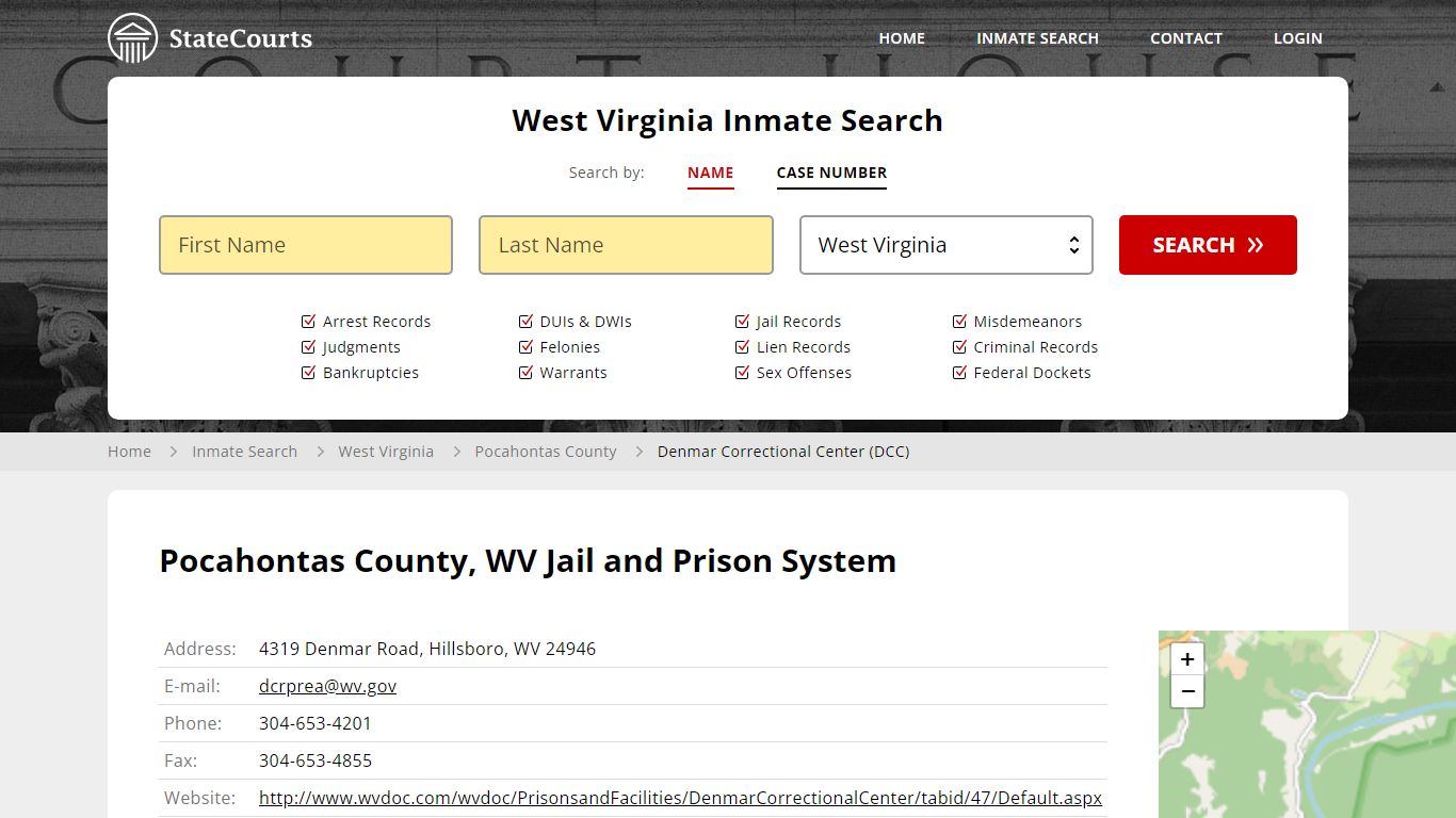 Pocahontas County, WV Jail and Prison System - State Courts