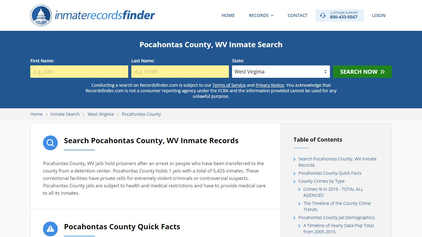 Pocahontas County, WV Inmate Lookup & Jail Records Online