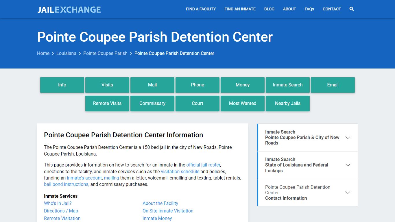 Pointe Coupee Parish Detention Center - Jail Exchange