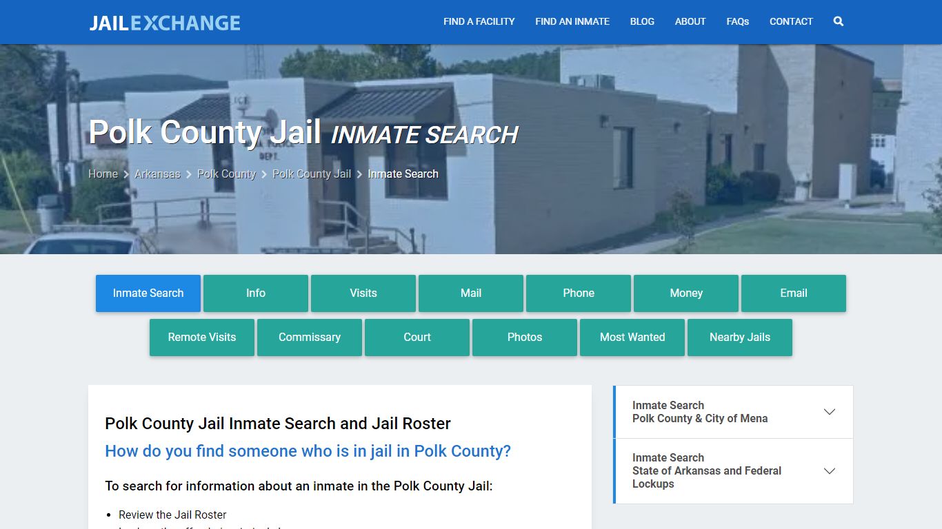 Inmate Search: Roster & Mugshots - Polk County Jail, AR