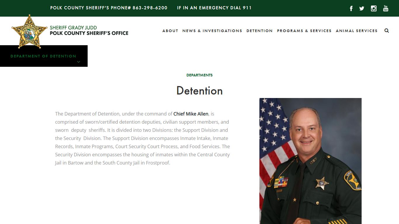 Department Of Detention | Polk County Sheriff's Office