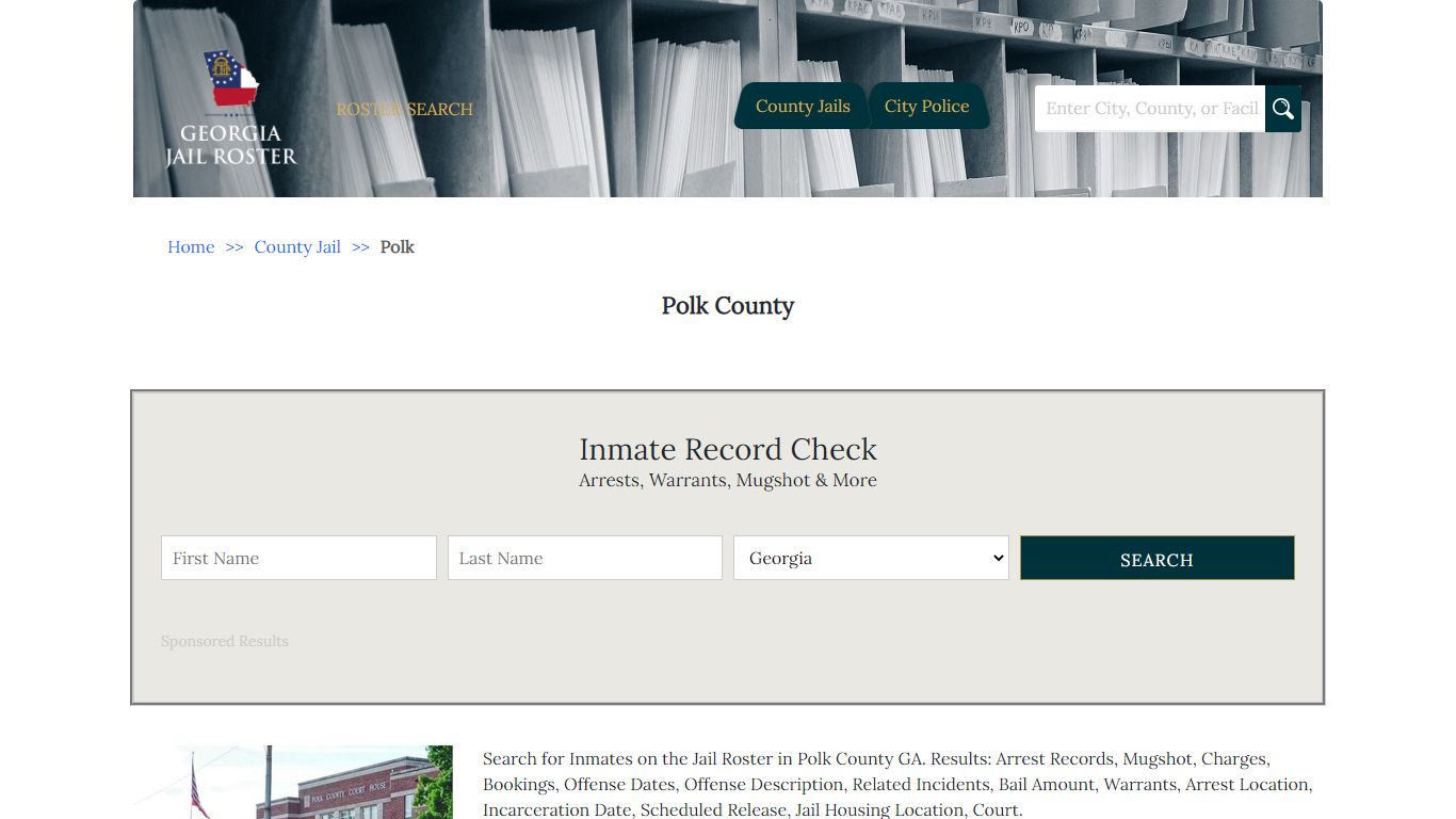 Polk County | Georgia Jail Inmate Search