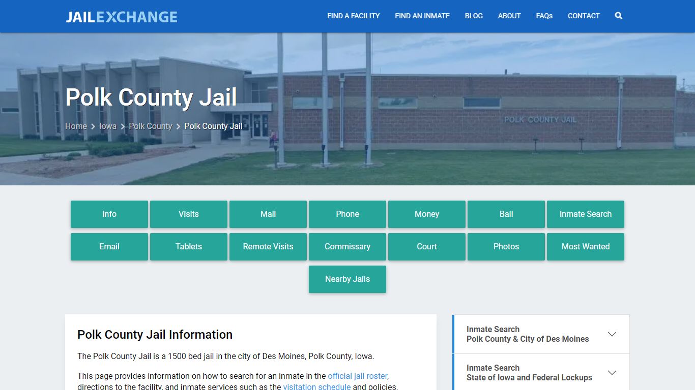 Polk County Jail, IA Inmate Search, Information - Jail Exchange