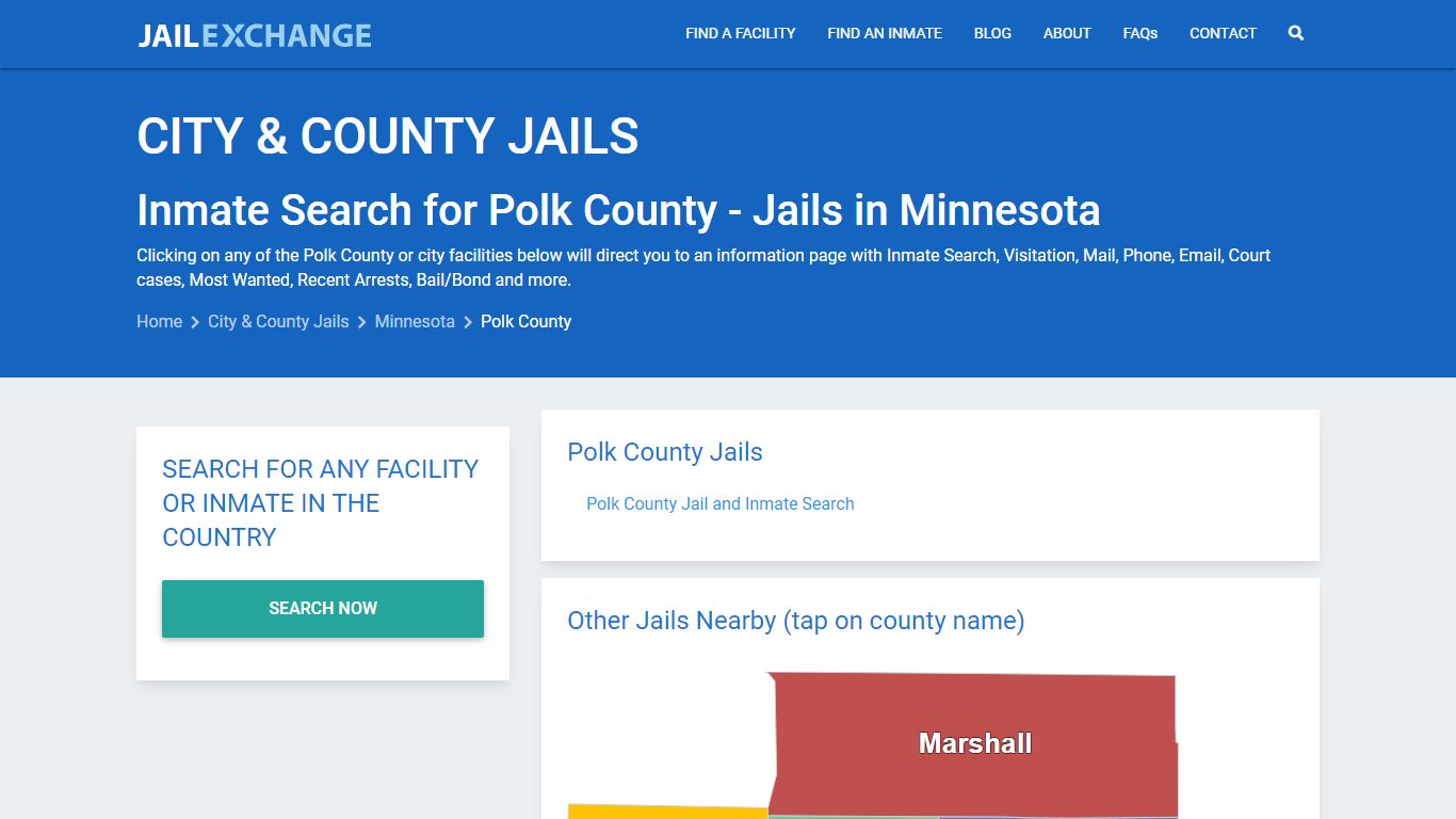 Inmate Search for Polk County | Jails in Minnesota - Jail Exchange