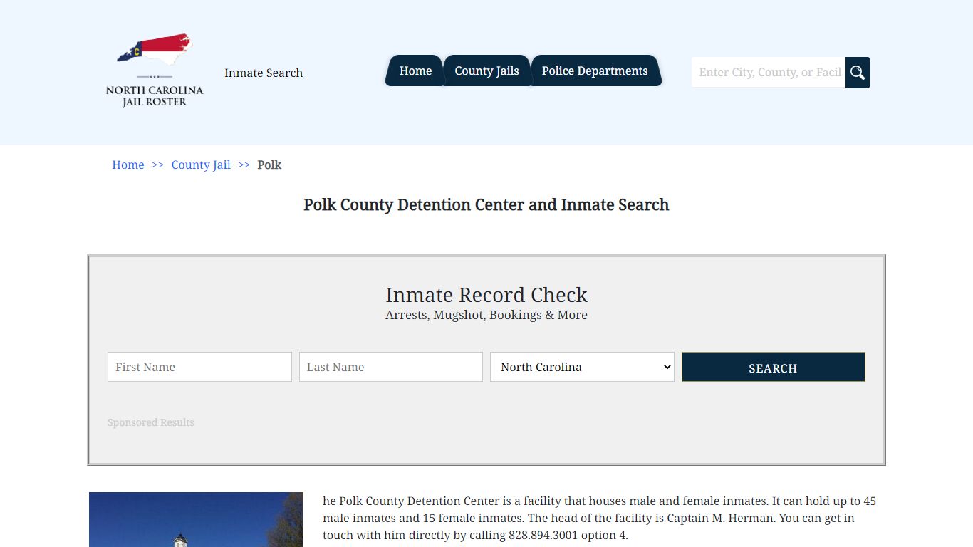 Polk County Detention Center and Inmate Search - North Carolina Jail Roster