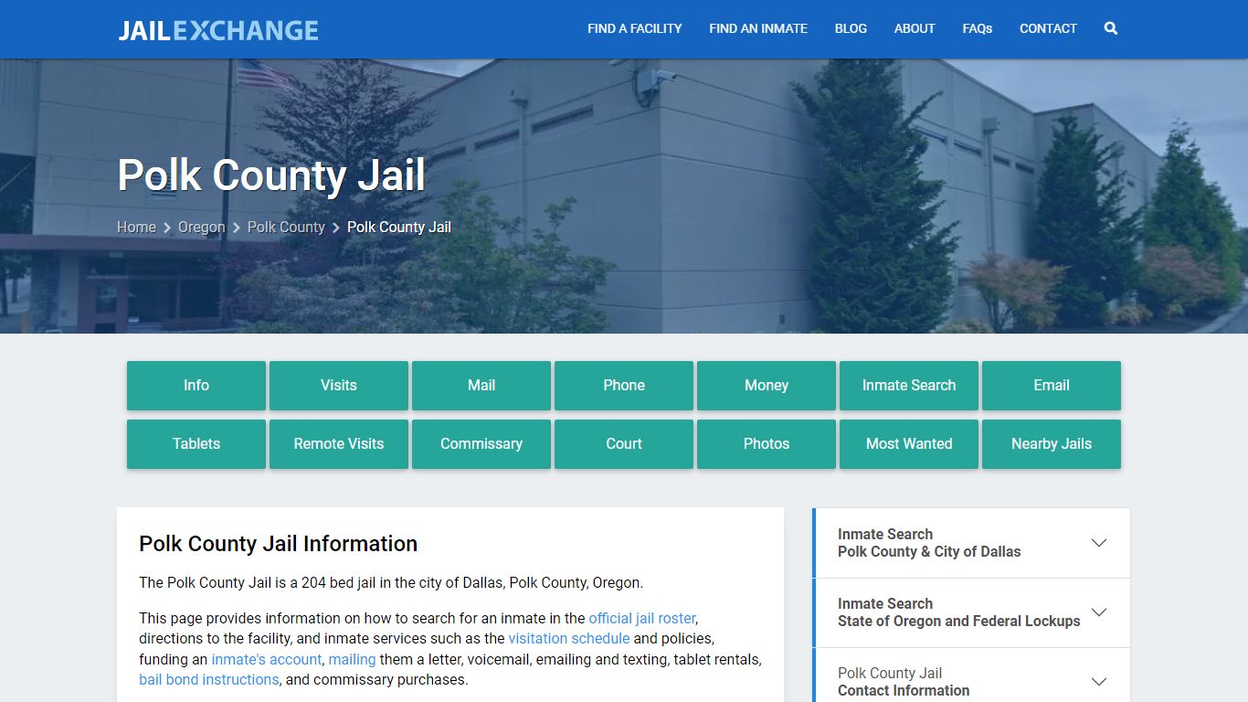 Polk County Jail, OR Inmate Search, Information