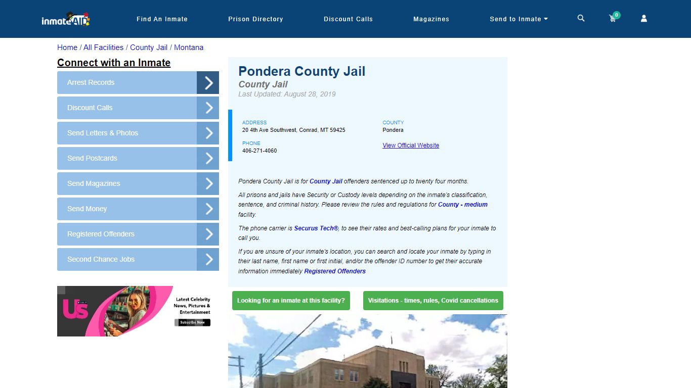 Pondera County Jail - Inmate Locator - Conrad, MT