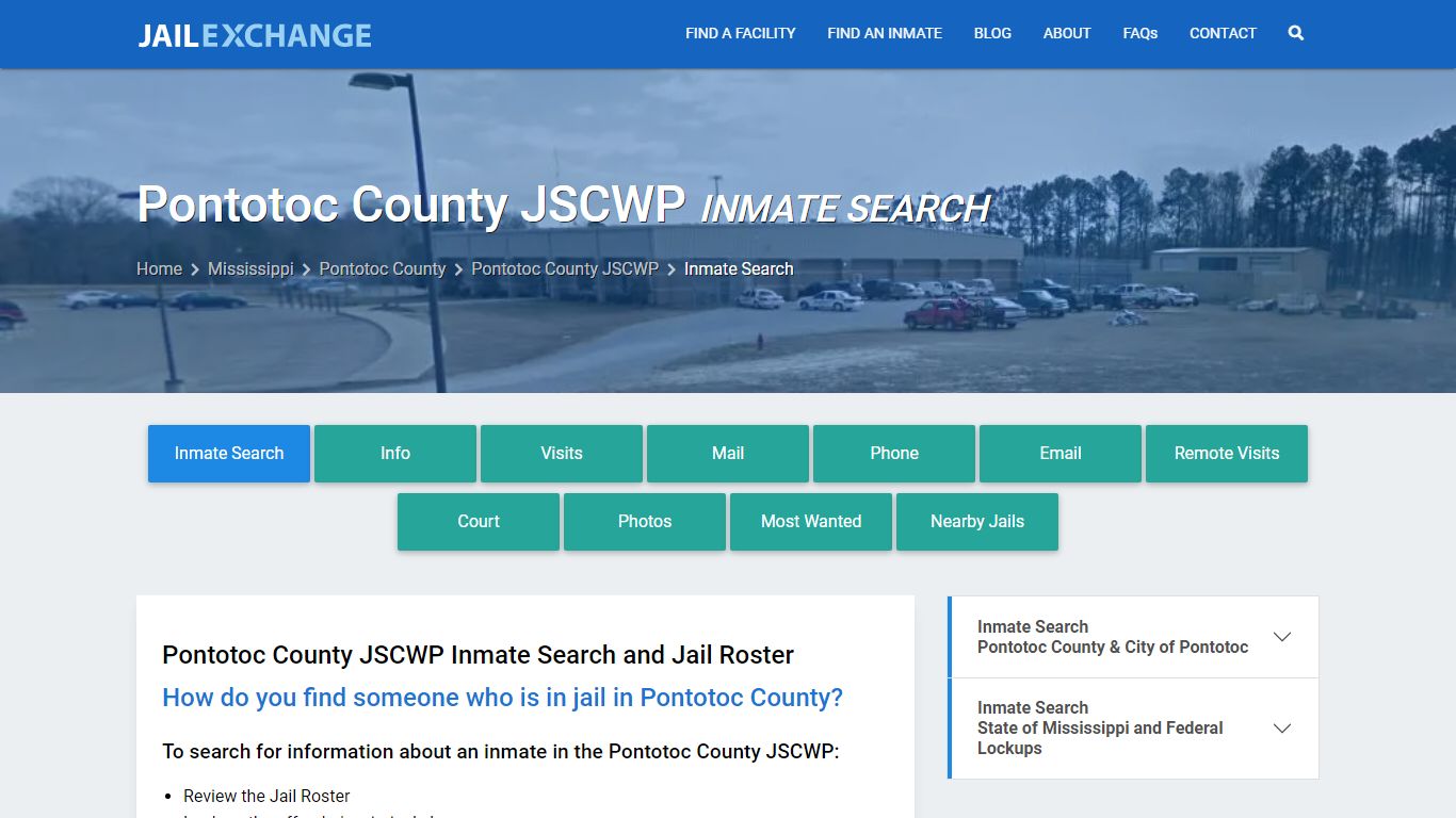 Pontotoc County JSCWP Inmate Search - Jail Exchange