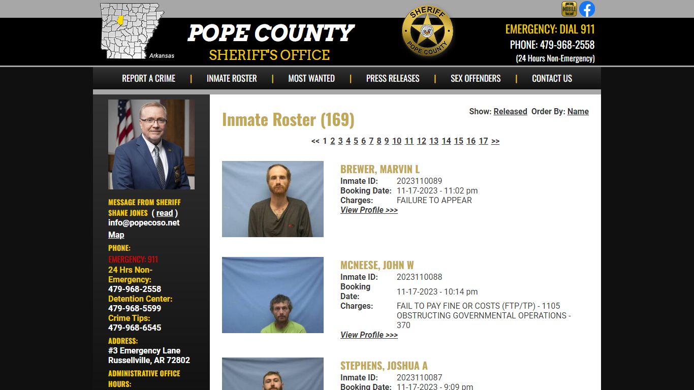 Inmate Roster - Current Inmates Booking Date Descending - Pope County ...