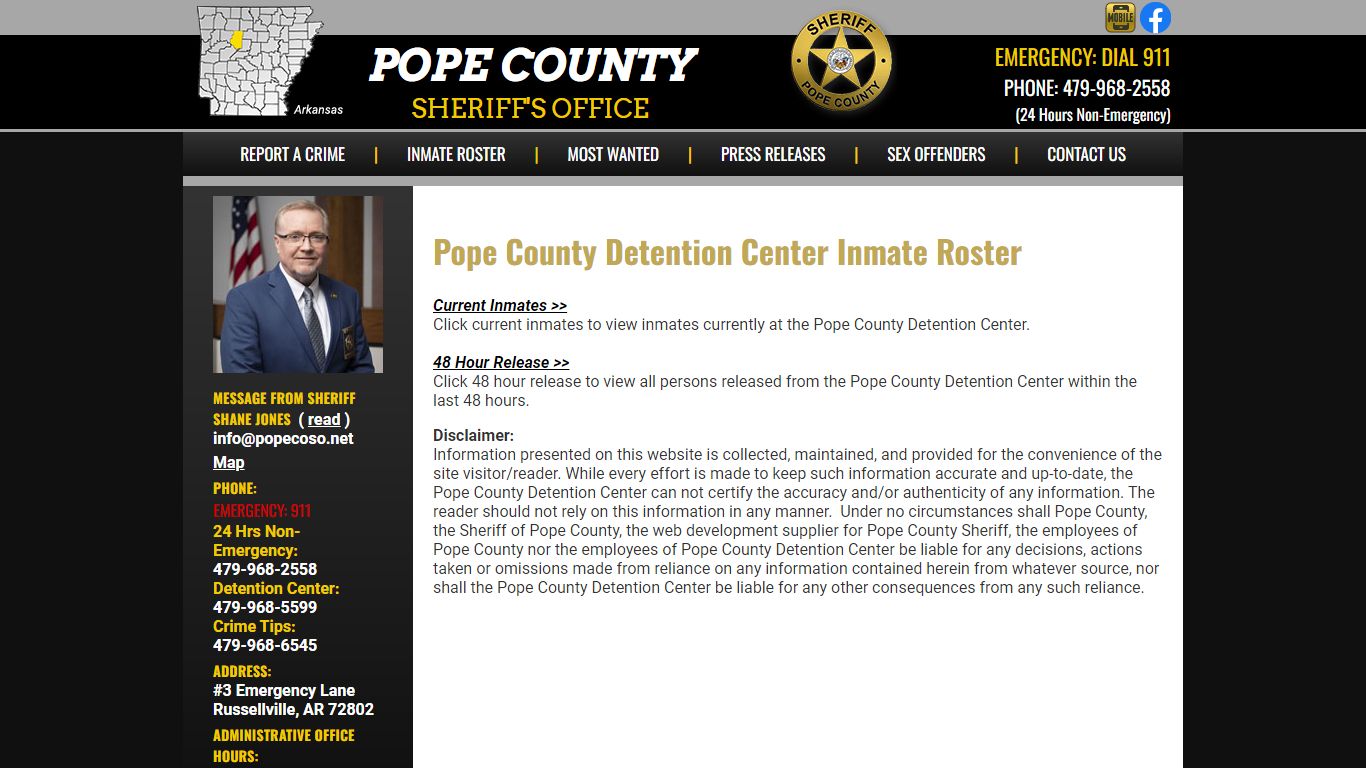 Roster Choose - Pope County AR Sheriff