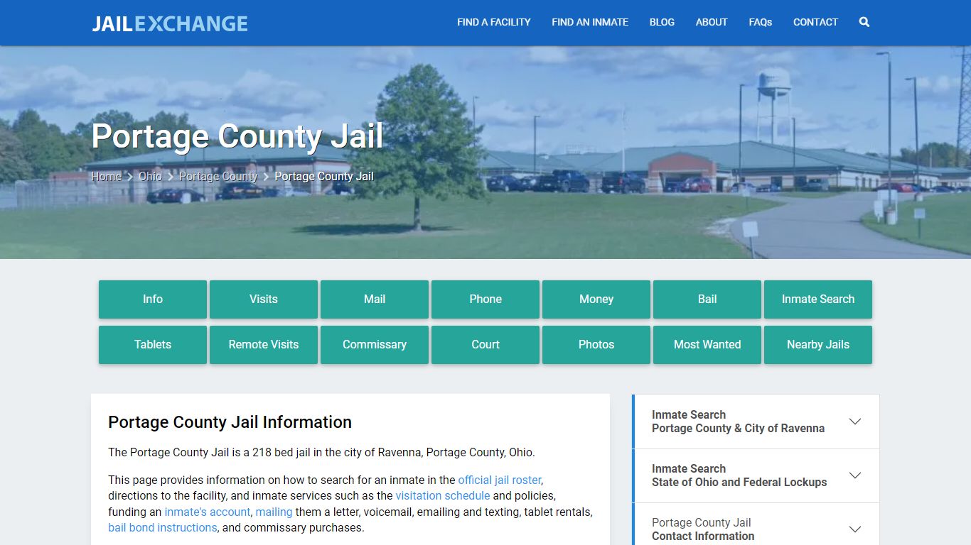 Portage County Jail, OH Inmate Search, Information
