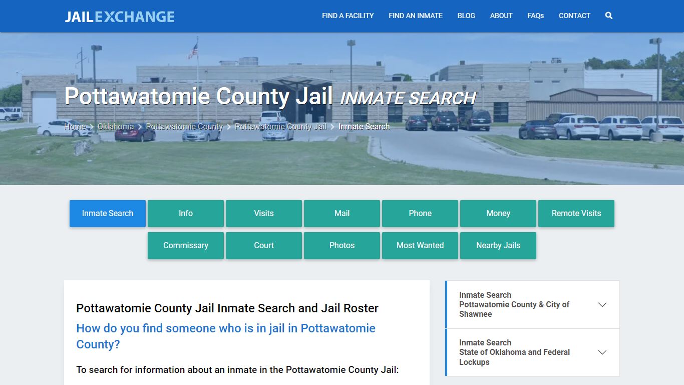 Pottawatomie County Jail Inmate Search - Jail Exchange