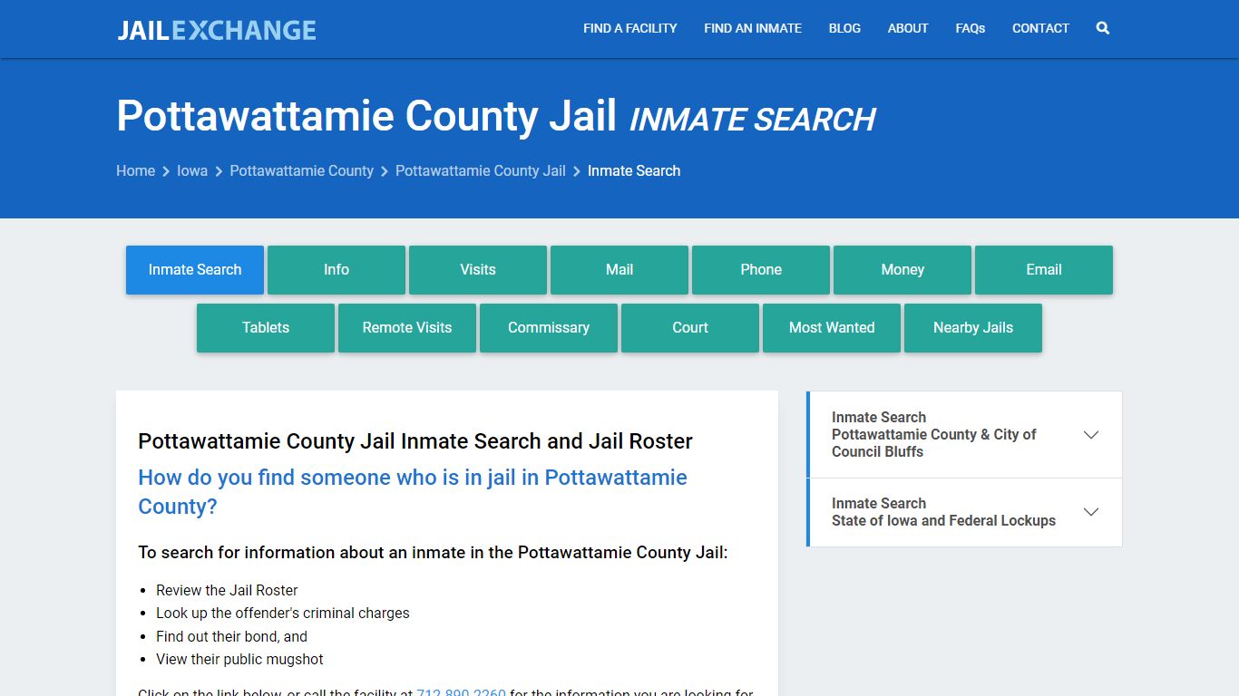 Pottawattamie County Jail Inmate Search - Jail Exchange