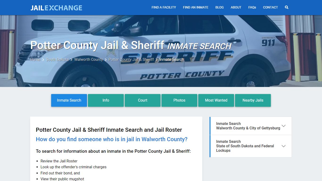Potter County Jail & Sheriff Inmate Search - Jail Exchange