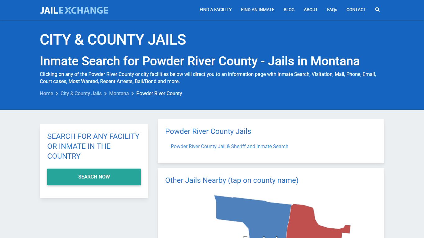 Inmate Search for Powder River County | Jails in Montana - Jail Exchange