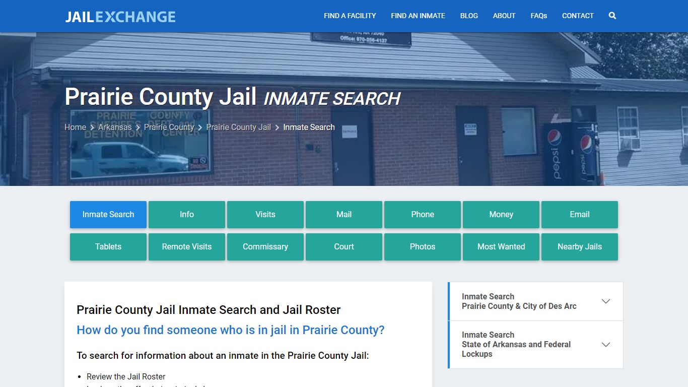Inmate Search: Roster & Mugshots - Prairie County Jail, AR
