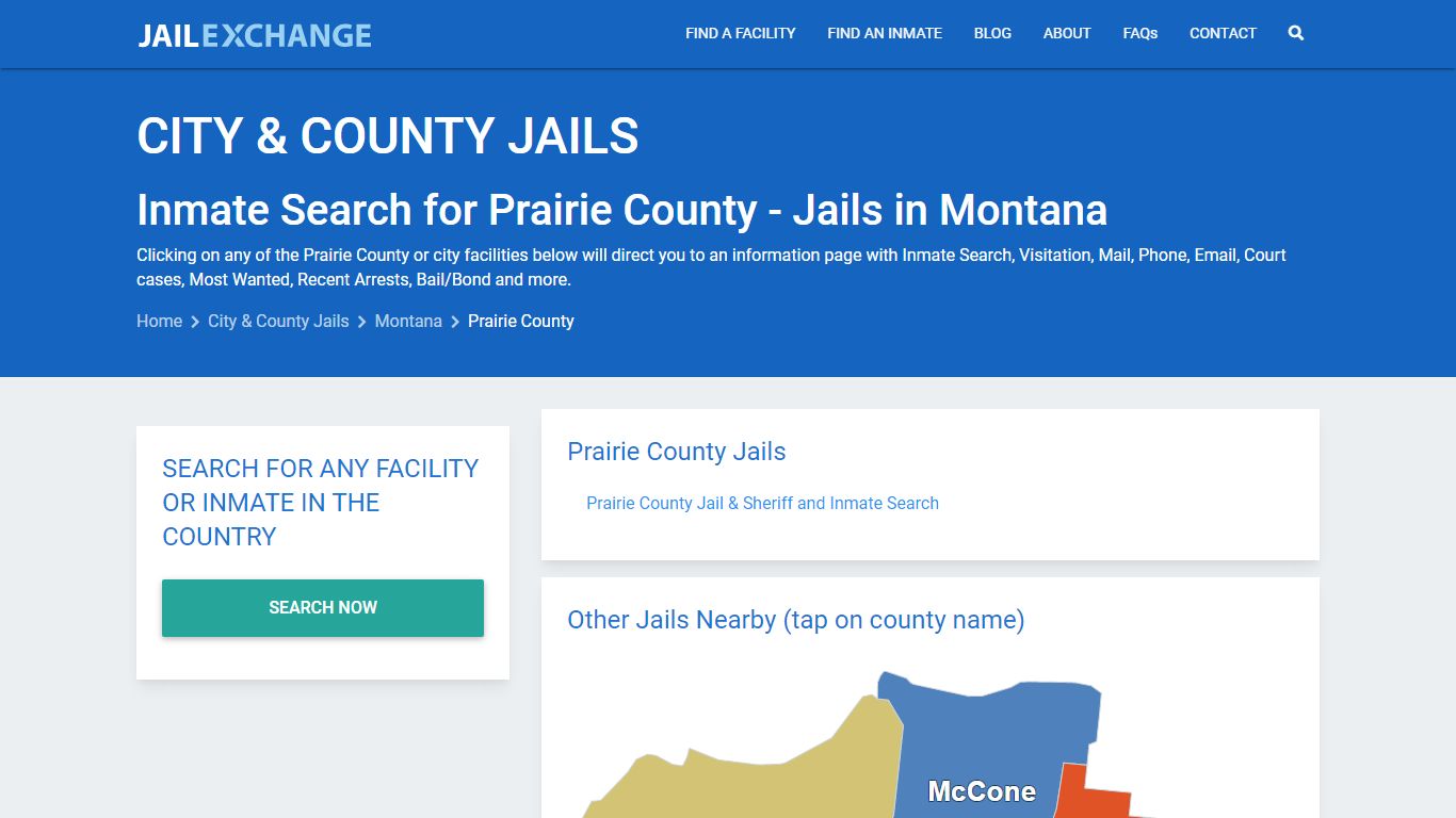 Inmate Search for Prairie County | Jails in Montana - Jail Exchange
