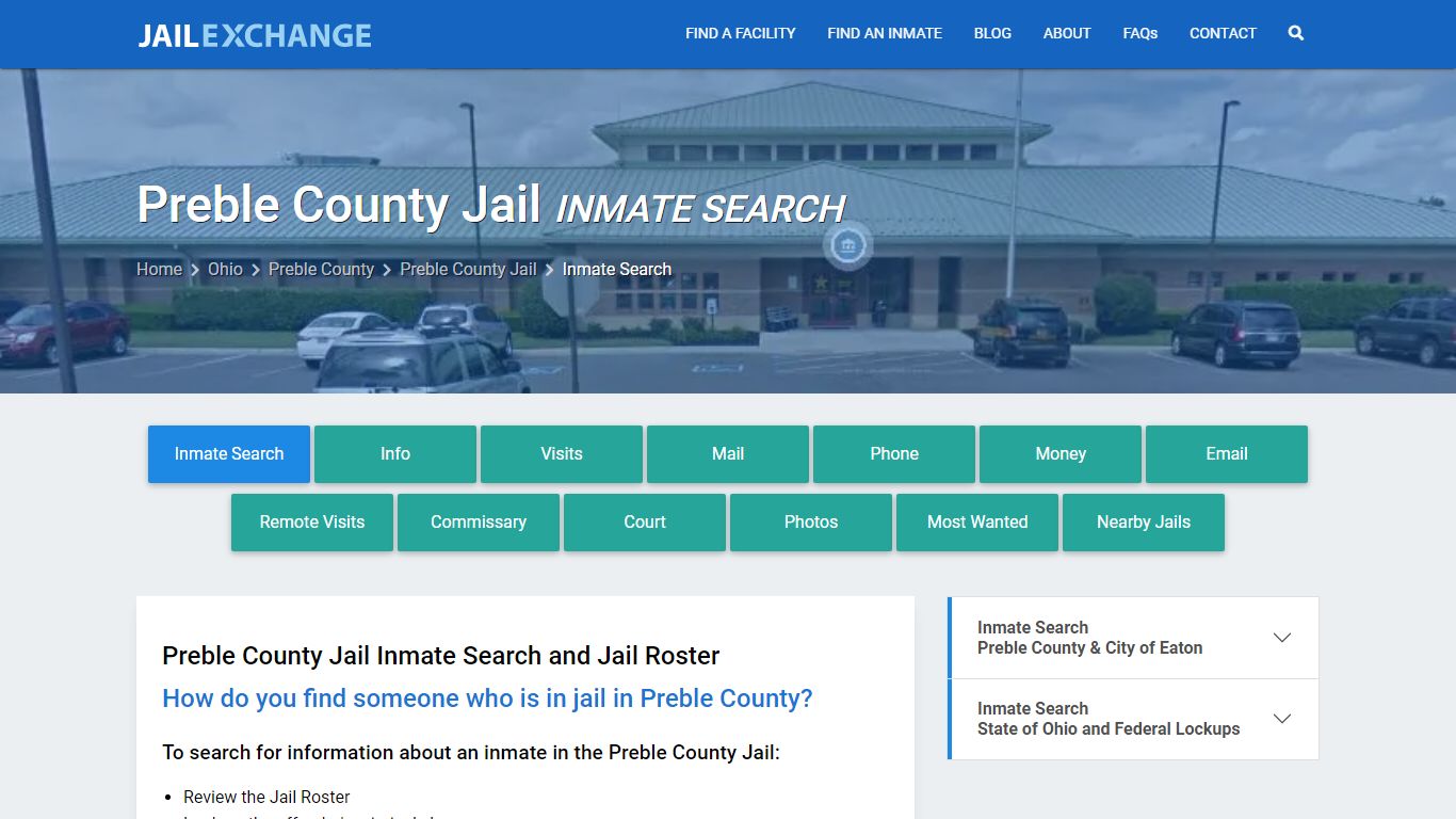 Preble County Jail Inmate Search - Jail Exchange