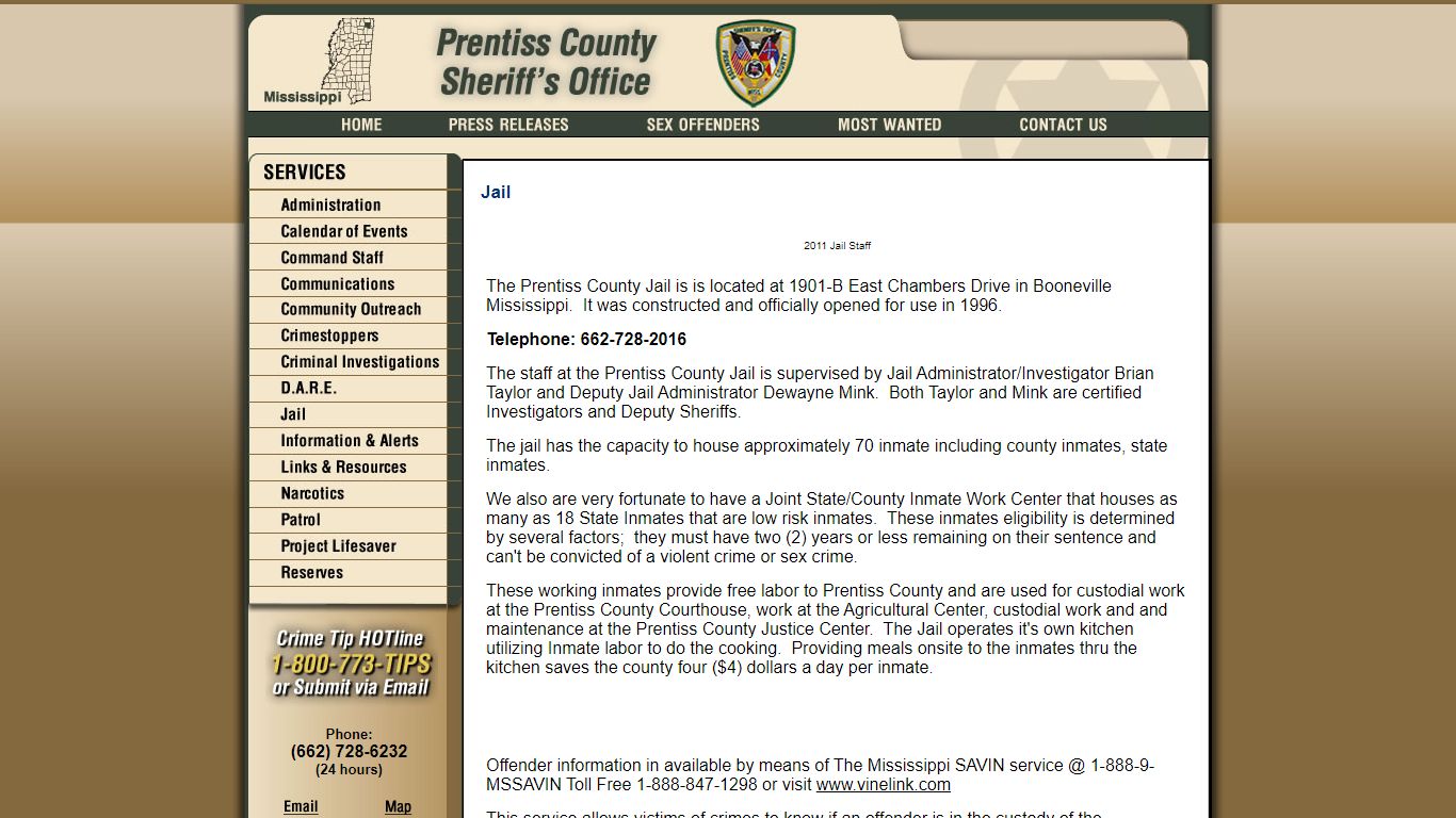 Jail - Prentiss County Sheriff MS