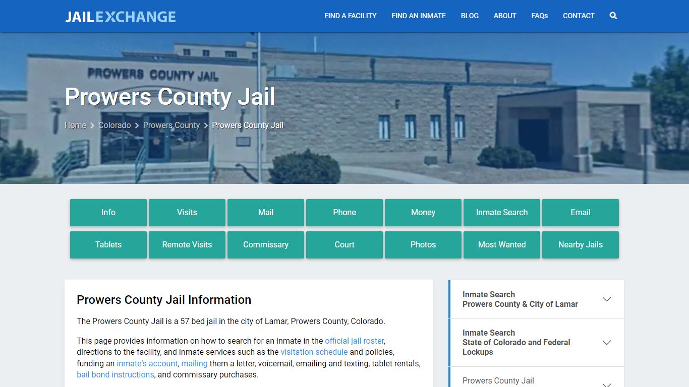 Prowers County Jail, CO Inmate Search, Information