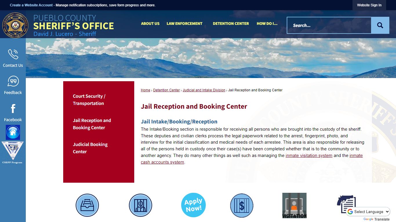 Jail Reception and Booking Center | Pueblo County Sheriff, CO
