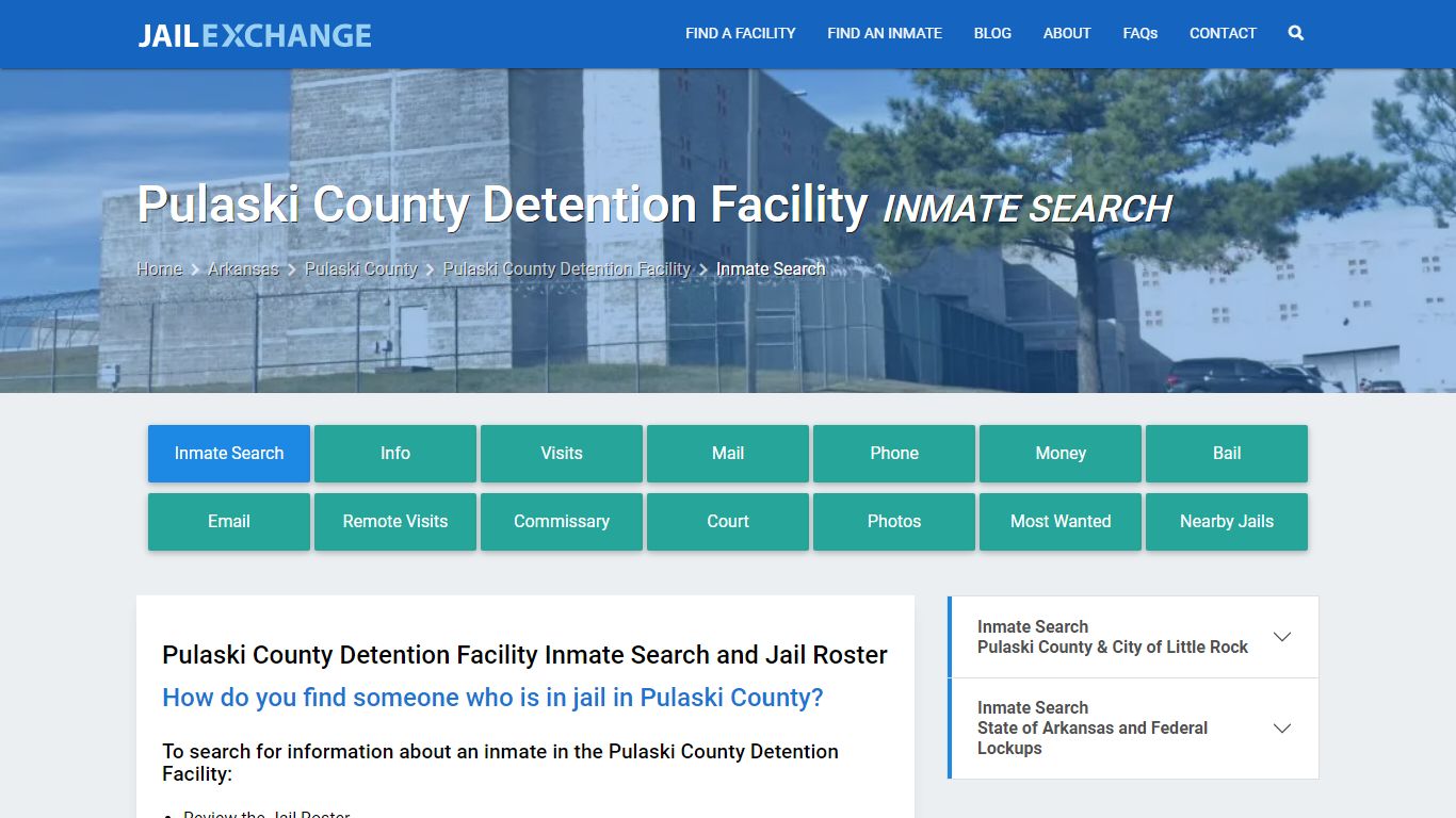 Pulaski County Detention Facility Inmate Search - Jail Exchange