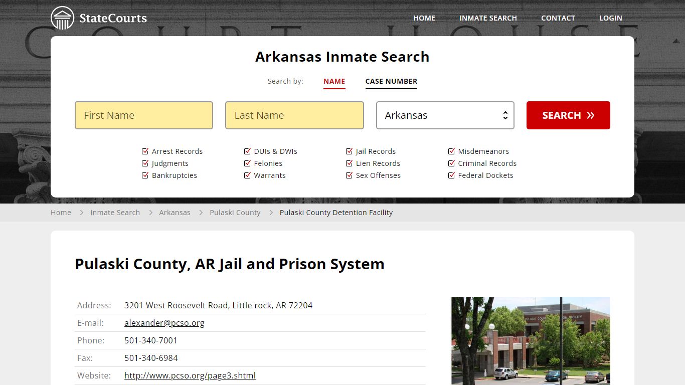 Pulaski County, AR Jail and Prison System - State Courts