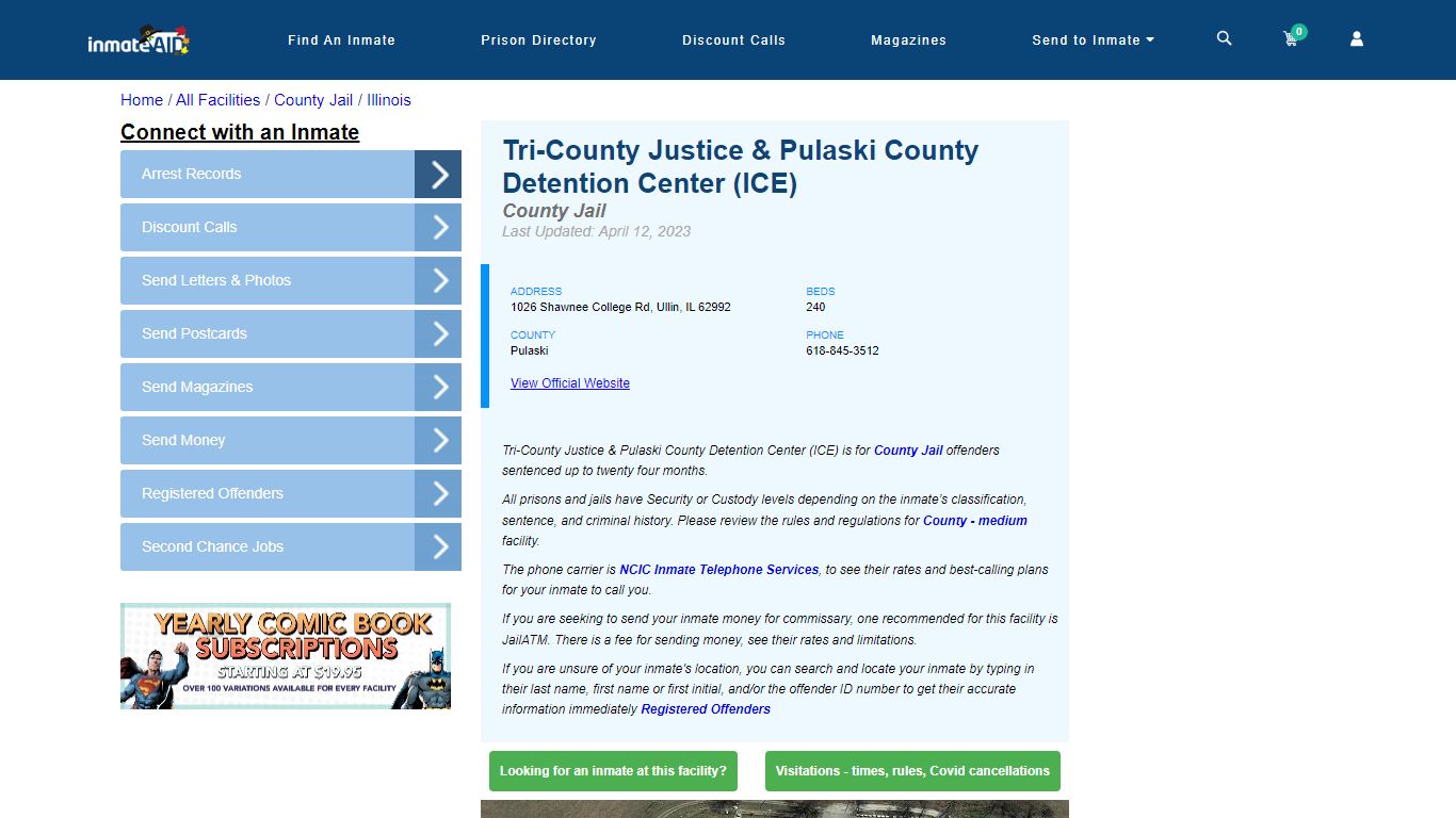 Tri-County Justice & Pulaski County Detention Center (ICE) - Inmate ...