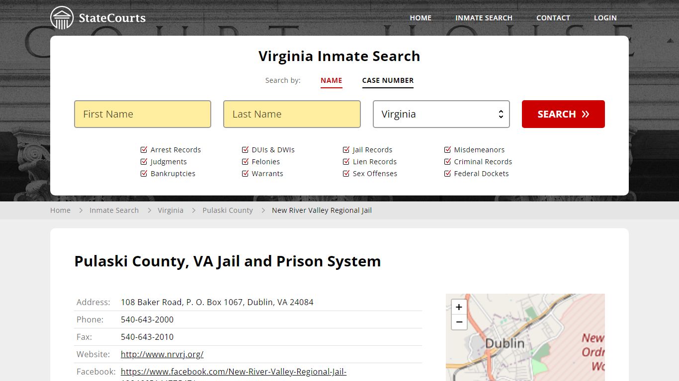 New River Valley Regional Jail Inmate Records Search, Virginia ...