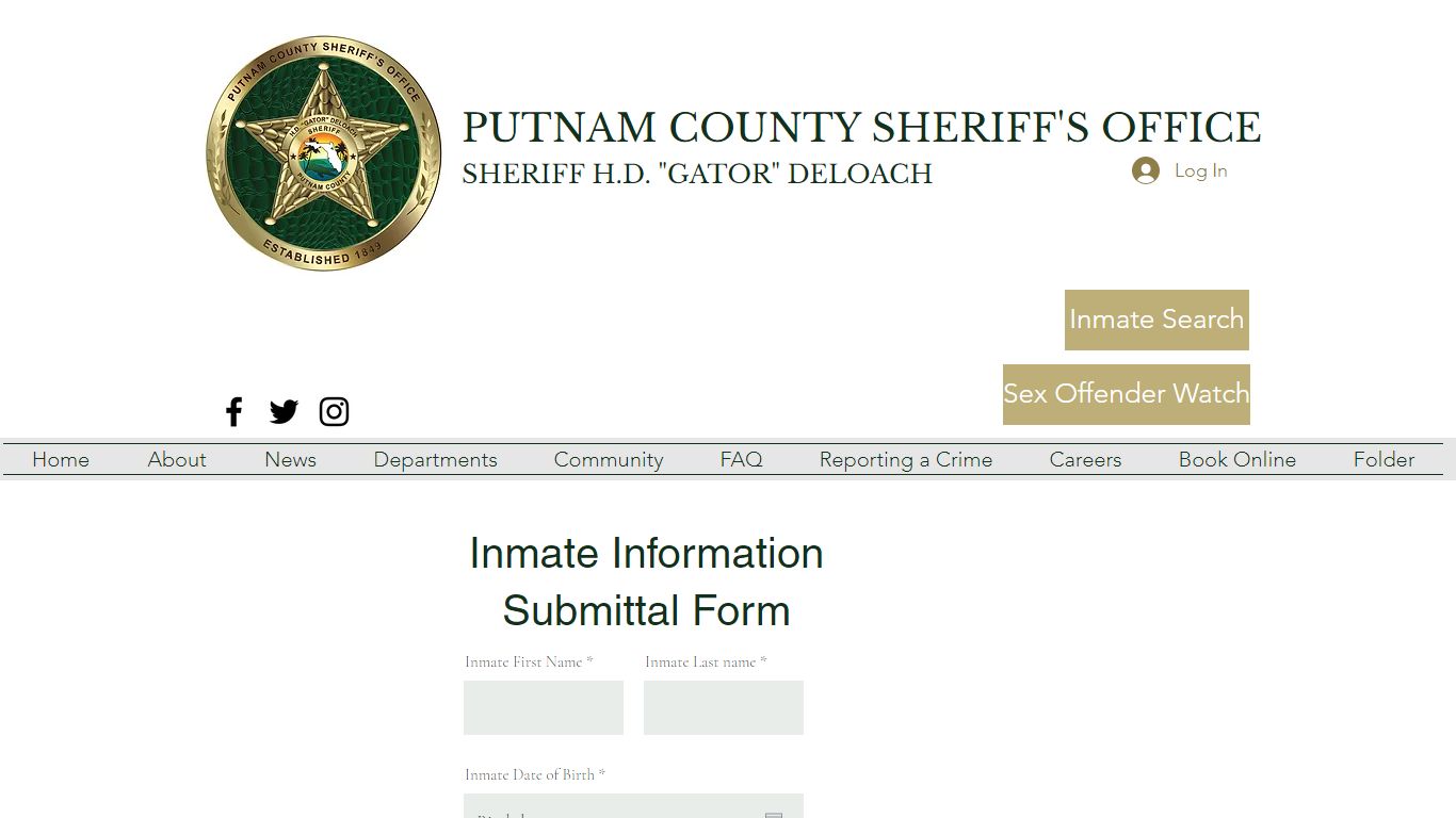 inmate information | Putnam Co. Sheriff