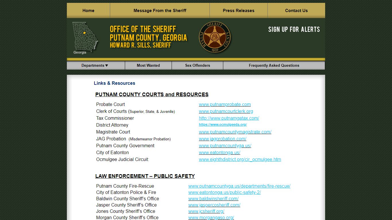 Links & Resources - Putnam County GA Sheriff's Office